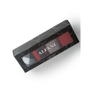 ALFANI Mens 4 Pack Red Assorted Dress Crew Socks 7-12